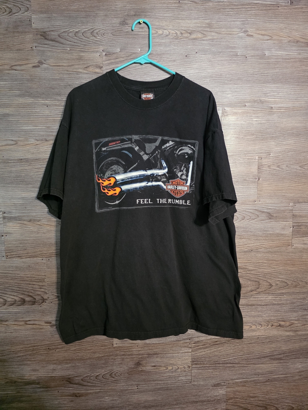 Harley-Davidson Black Graphic 'Feel the Rumble' Motorcycle Tee